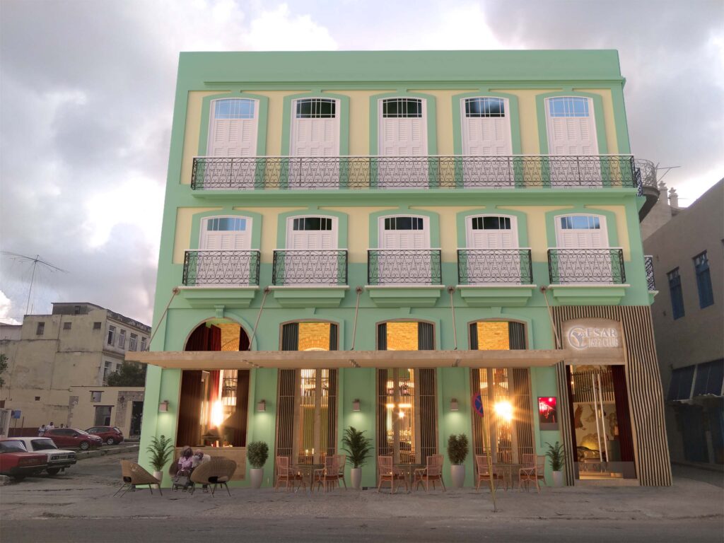 Fachada Club de jazz Vista Bahía Producciones