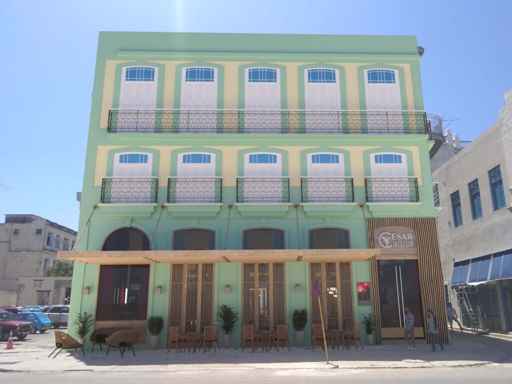 Fachada Club de jazz Vista Bahía Producciones