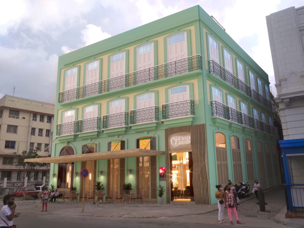 Fachada Club de jazz Vista Bahía Producciones