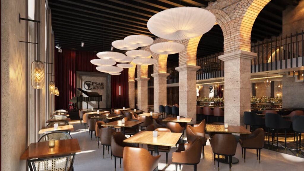 Interior Club de jazz Vista Bahía Producciones