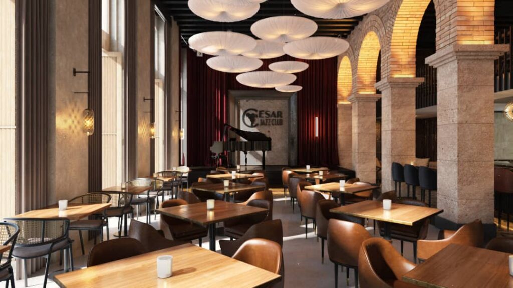 Interior Club de jazz Vista Bahía Producciones