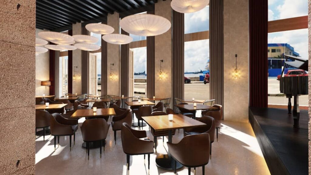 Interior Club de jazz Vista Bahía Producciones